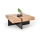 Mesa de centro RADIX 100x100 cm preto/castanho