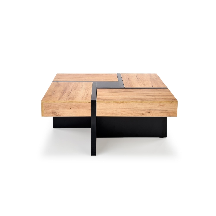 Mesa de centro RADIX 100x100 cm preto/castanho