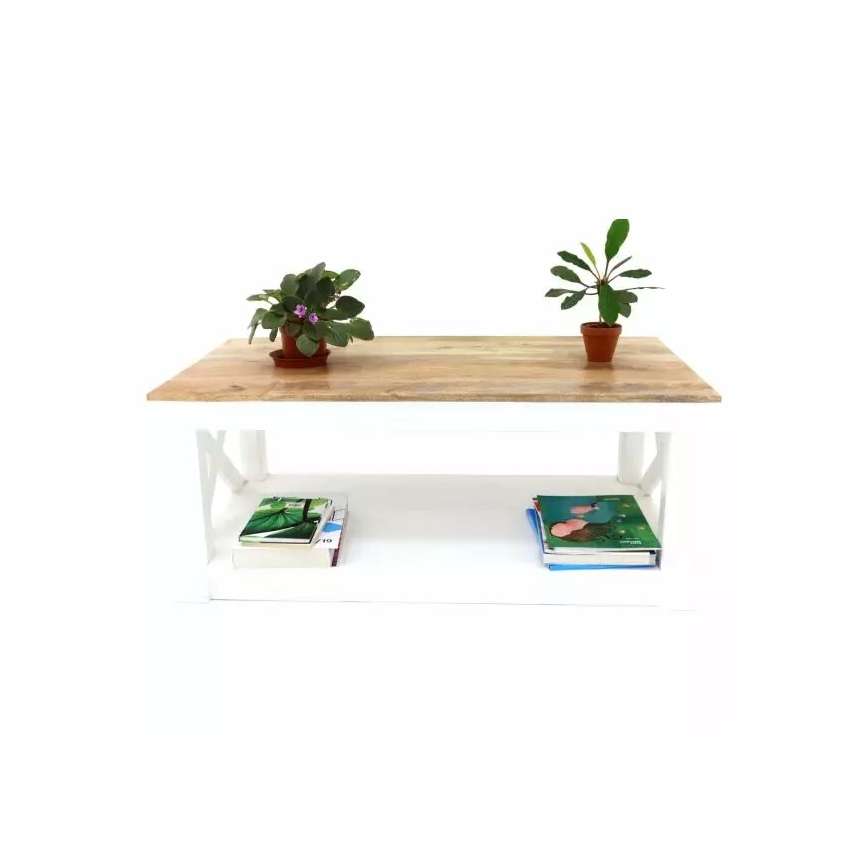 Mesa de centro RETRO 110x60 cm madeira maciça/mangueira
