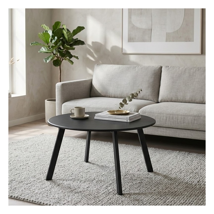 Mesa de centro REVE 40x70 cm preta