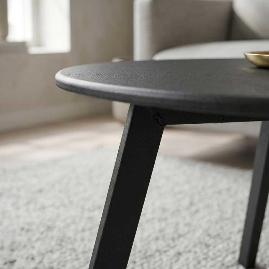 Mesa de centro REVE 40x70 cm preta
