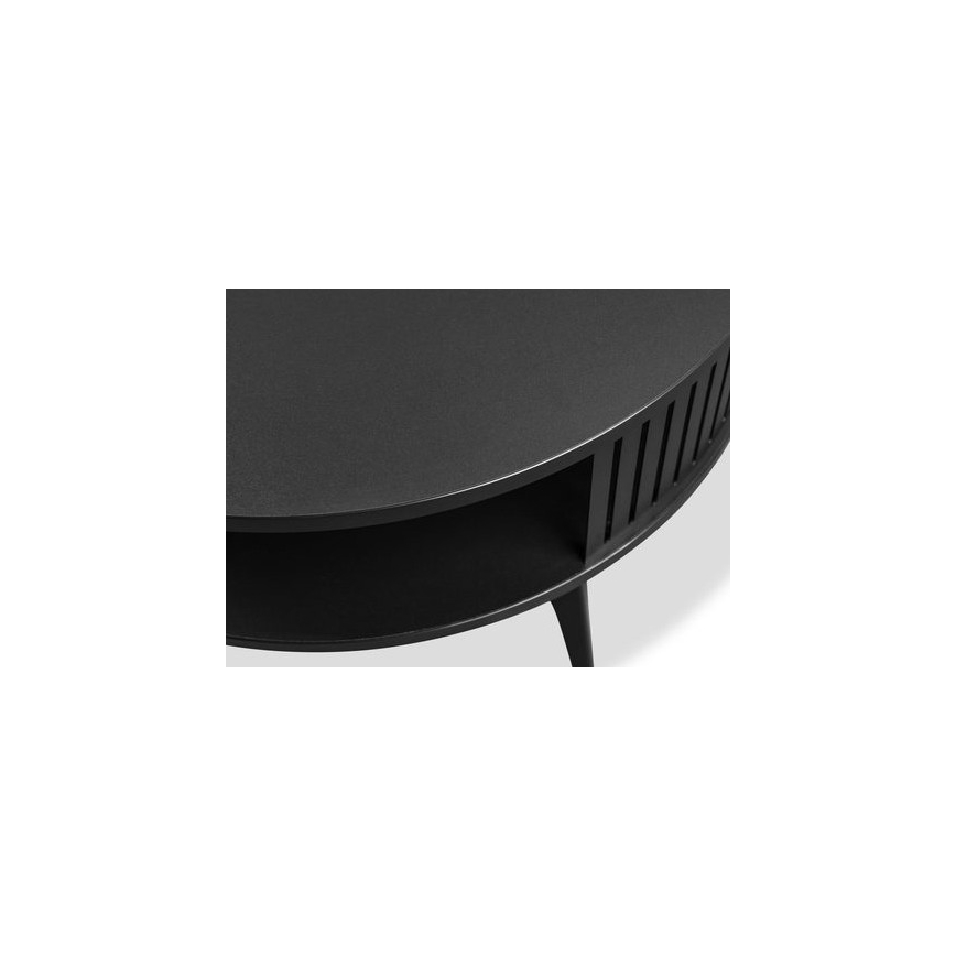 Mesa de centro ROENNI 44x75 cm preto/dourado carvalho