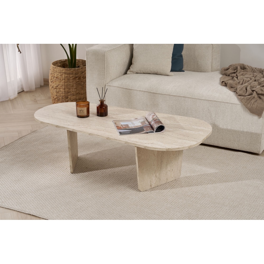 Mesa de centro ROND 130x65 cm bege