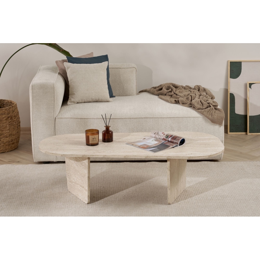 Mesa de centro ROND 130x65 cm bege