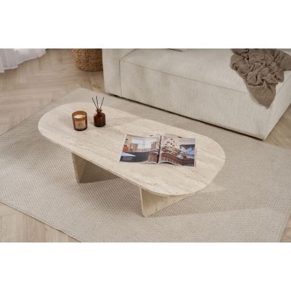 Mesa de centro ROND 130x65 cm bege