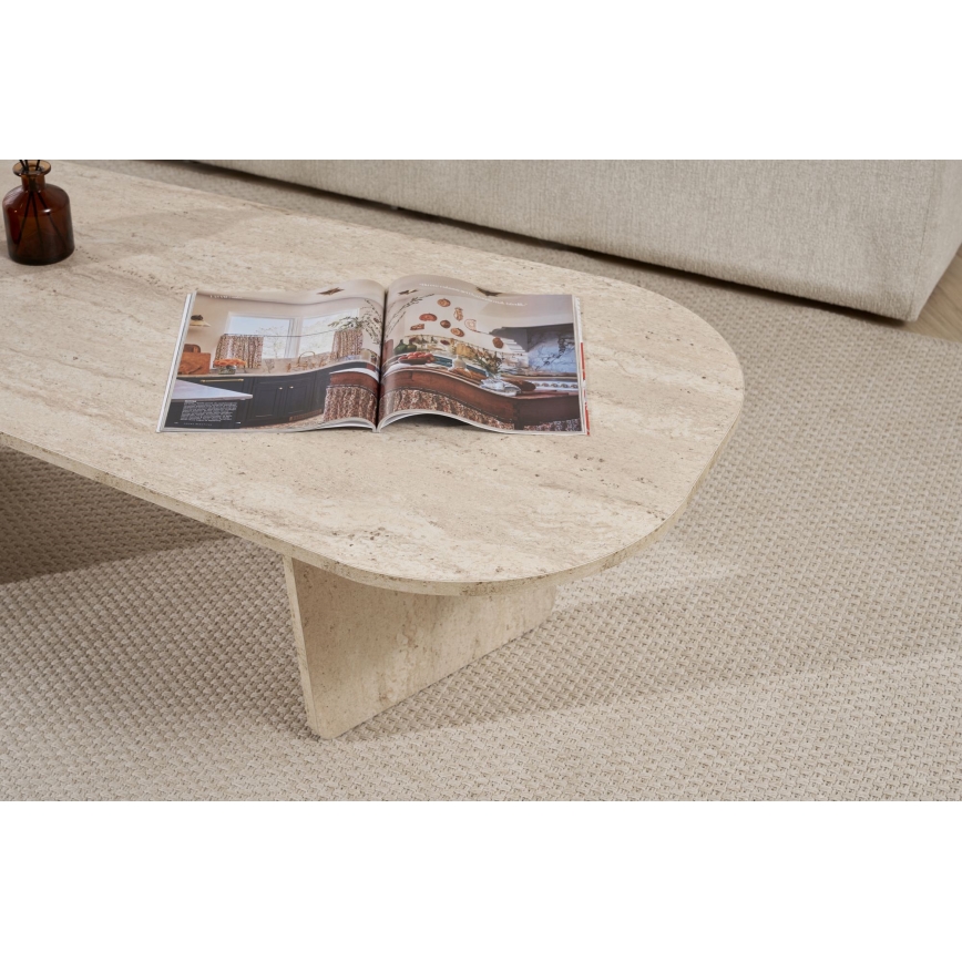 Mesa de centro ROND 130x65 cm bege