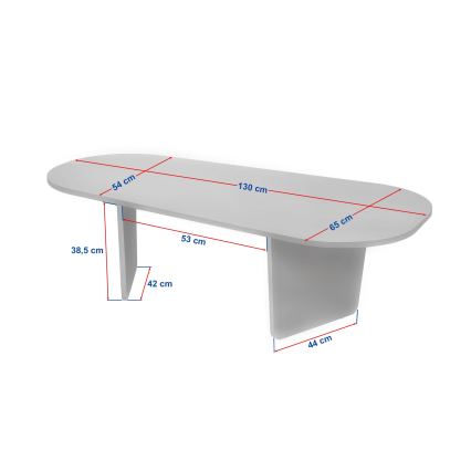 Mesa de centro ROND 130x65 cm bege
