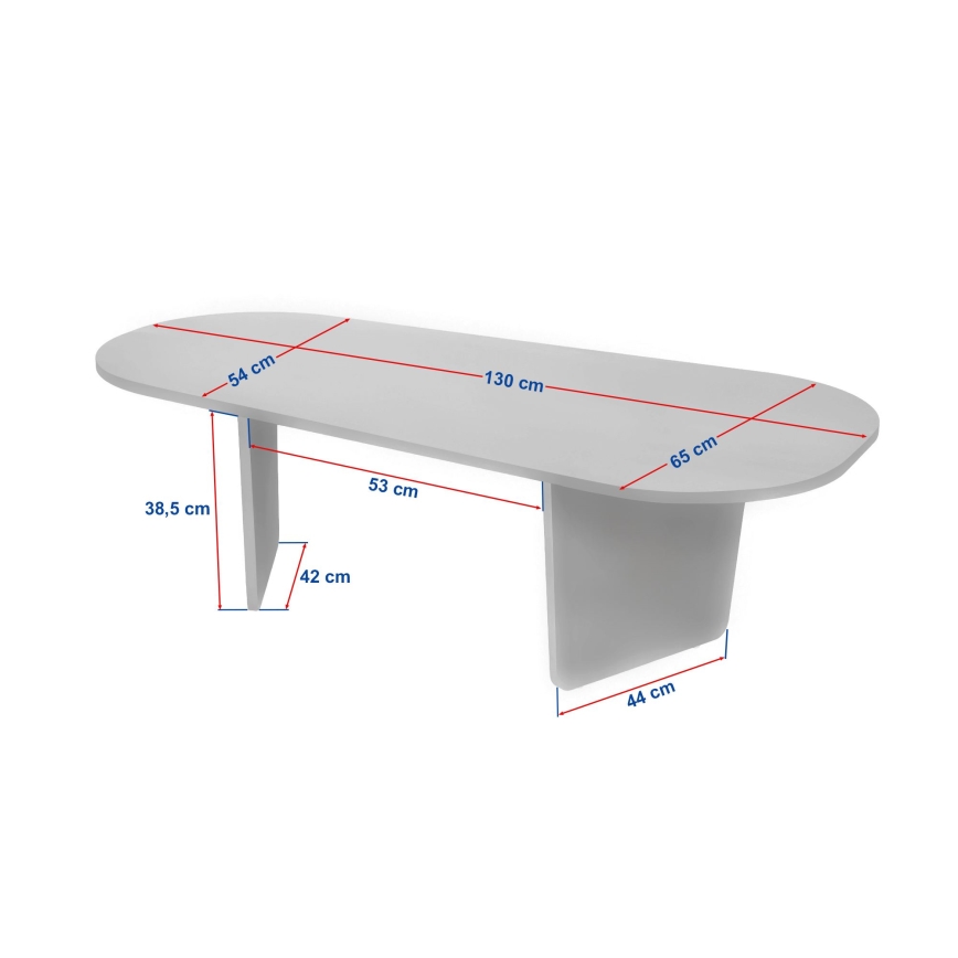 Mesa de centro ROND 130x65 cm bege