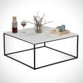 Mesa de centro ROYAL 43x75 cm preto/branco