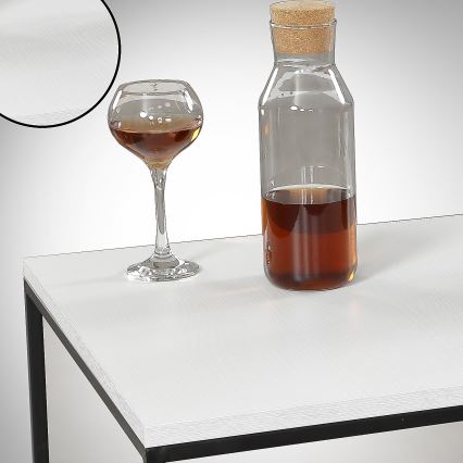 Mesa de centro ROYAL 43x75 cm preto/branco