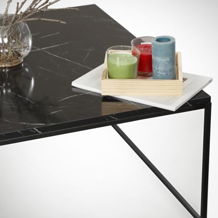 Mesa de centro ROYAL 43x75 cm preto
