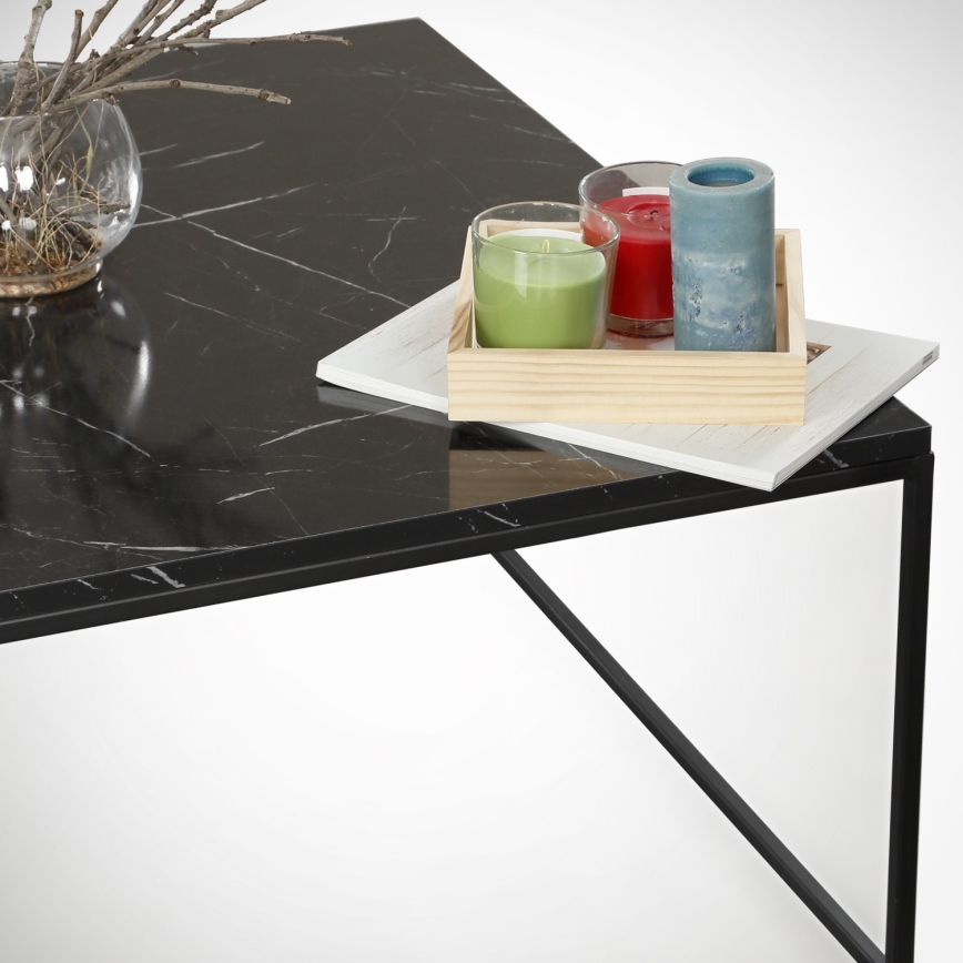 Mesa de centro ROYAL 43x75 cm preto