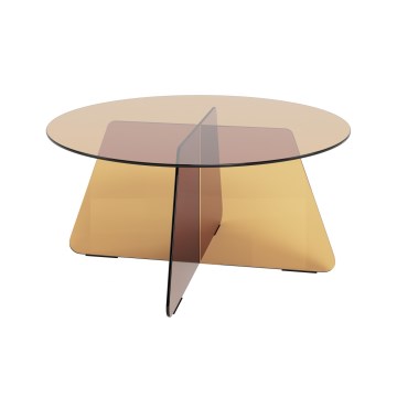 Mesa de centro SANOS 80 cm castanho fumê