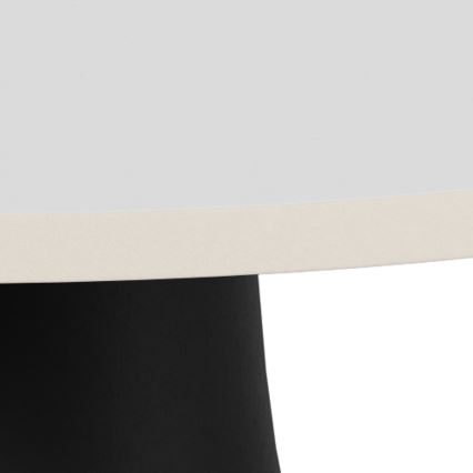 Mesa de centro SANTORINI Ø 45 cm branca/preta/cerâmica