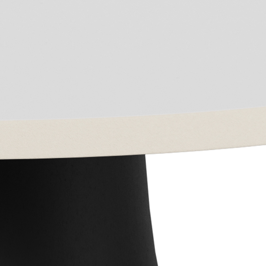 Mesa de centro SANTORINI Ø 45 cm branca/preta/cerâmica