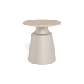 Mesa de centro SANTORINI Ø 45 cm travertino/cinzento/cerâmica