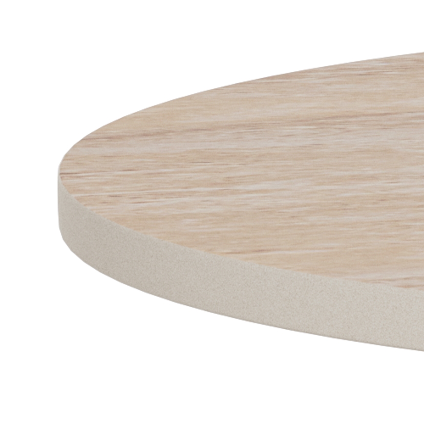 Mesa de centro SANTORINI Ø 45 cm travertino/cinzento/cerâmica