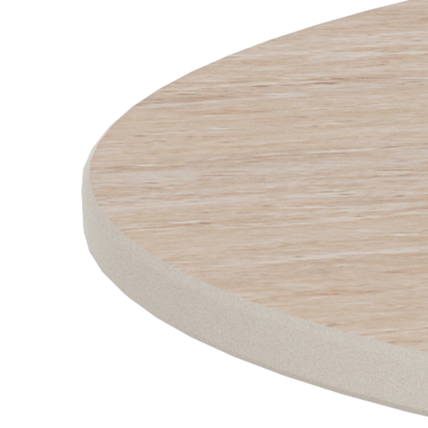 Mesa de centro SANTORINI Ø 70 cm bege/cinzento/cerâmica