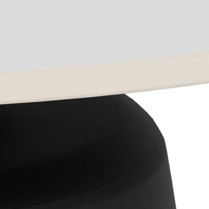 Mesa de centro SANTORINI Ø 70 cm branca/preta/cerâmica