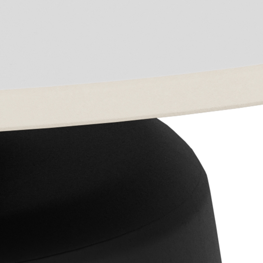 Mesa de centro SANTORINI Ø 70 cm branca/preta/cerâmica