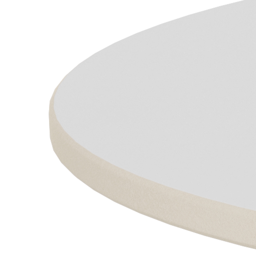 Mesa de centro SANTORINI Ø 70 cm branca/preta/cerâmica