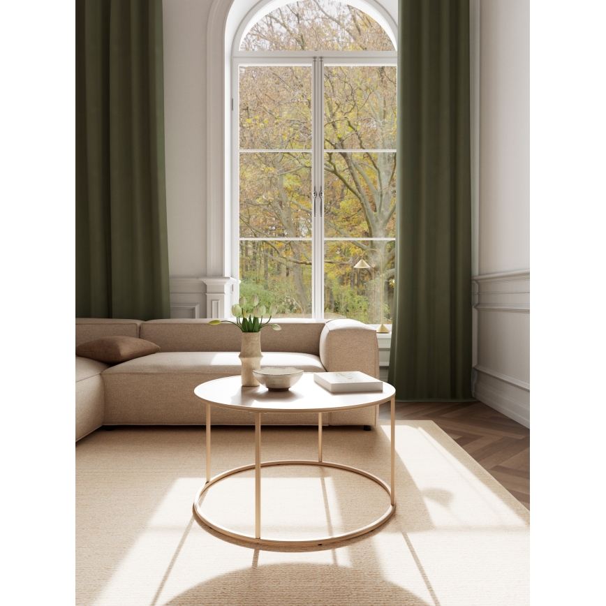 Mesa de centro SARON, diâmetro 80 cm, cinzenta