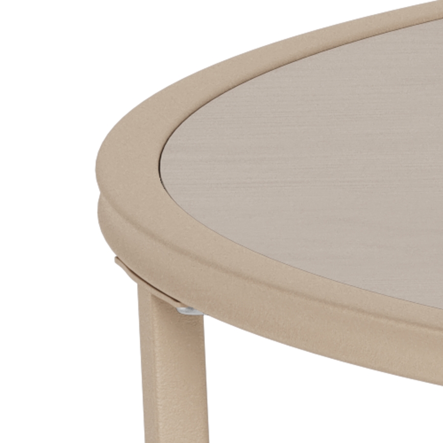 Mesa de centro SARON, diâmetro 80 cm, cinzenta