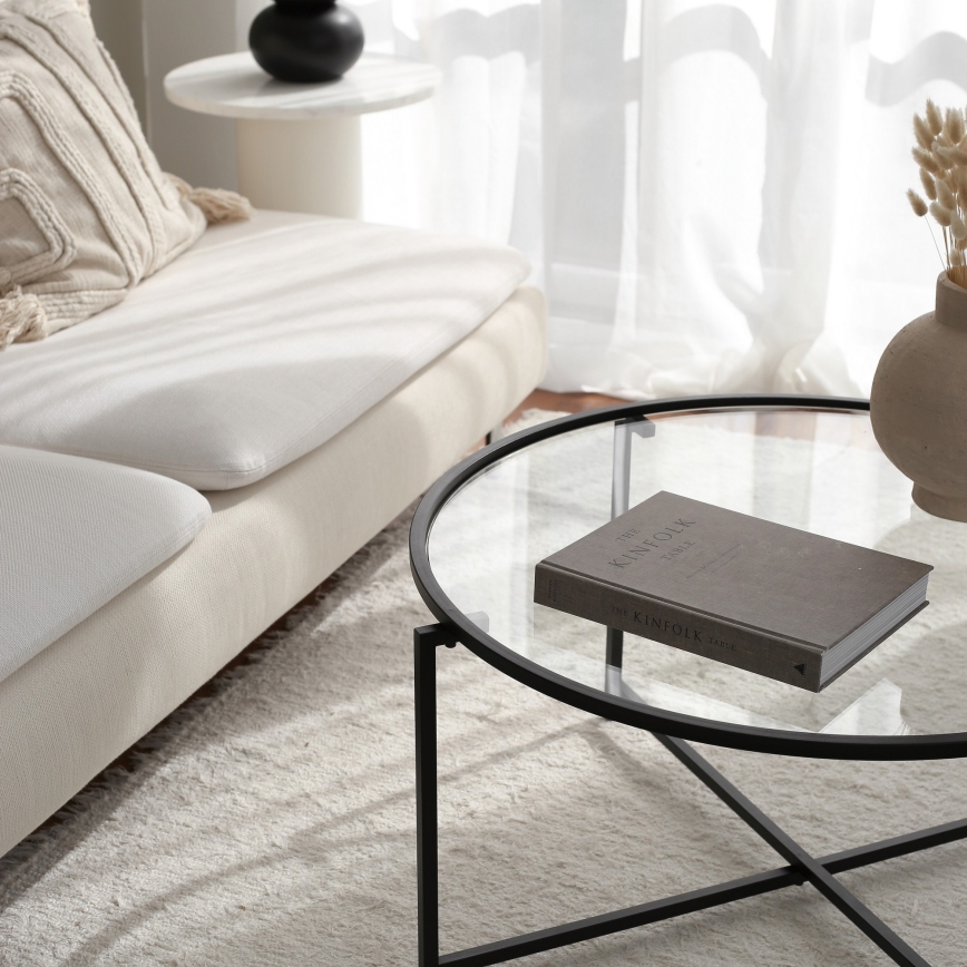 Mesa de centro SUN 40x83 cm preto