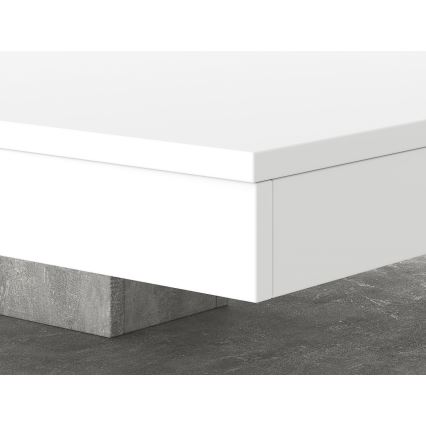 Mesa de centro TIMO branca/cinzenta em betão