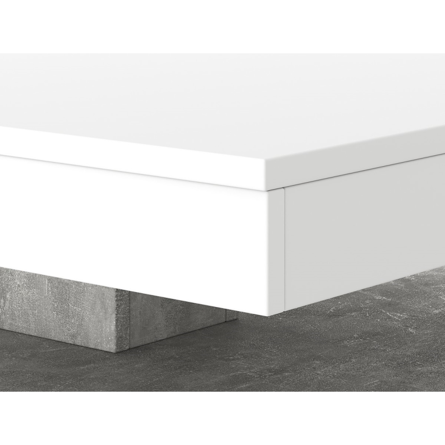 Mesa de centro TIMO branca/cinzenta em betão