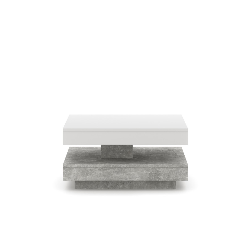 Mesa de centro TIMO branca/cinzenta em betão