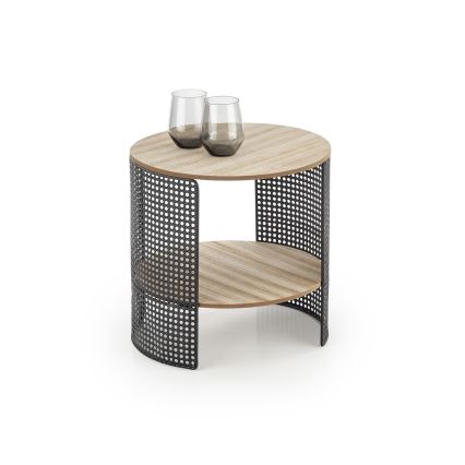 Mesa de centro TRAFICA 41x41 cm preta/bege