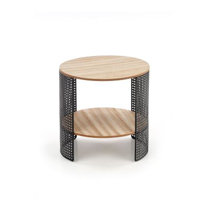 Mesa de centro TRAFICA 41x41 cm preta/bege