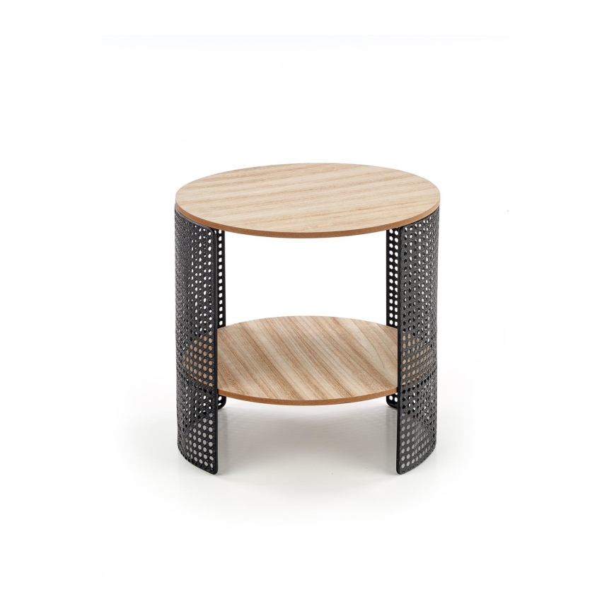 Mesa de centro TRAFICA 41x41 cm preta/bege