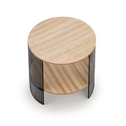 Mesa de centro TRAFICA 41x41 cm preta/bege
