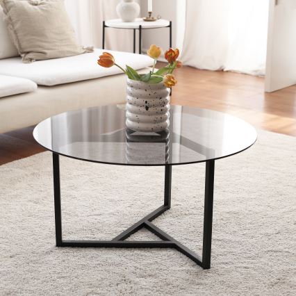 Mesa de centro TRIO 42x75 cm preto