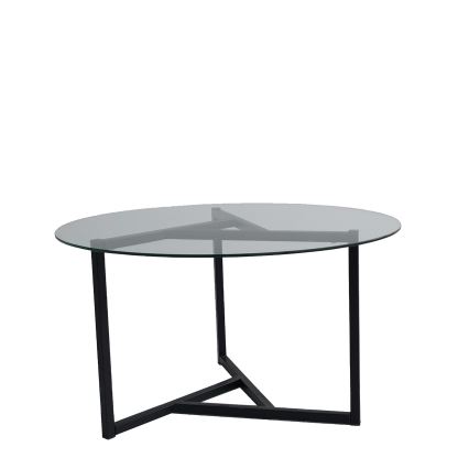 Mesa de centro TRIO 42x75 cm transparente/preto