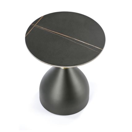 Mesa de centro VERO Ø 50 cm preta/dourada