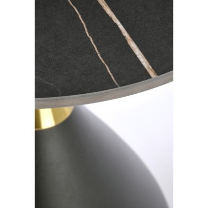 Mesa de centro VERO Ø 50 cm preta/dourada