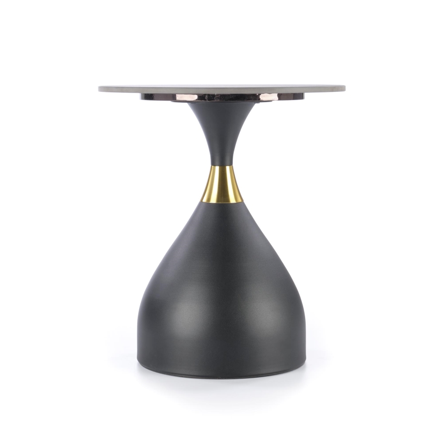 Mesa de centro VERO Ø 50 cm preta/dourada
