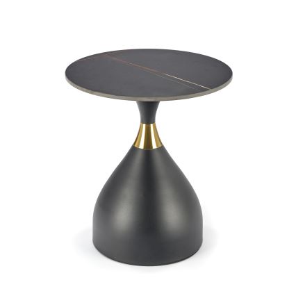 Mesa de centro VERO Ø 50 cm preta/dourada