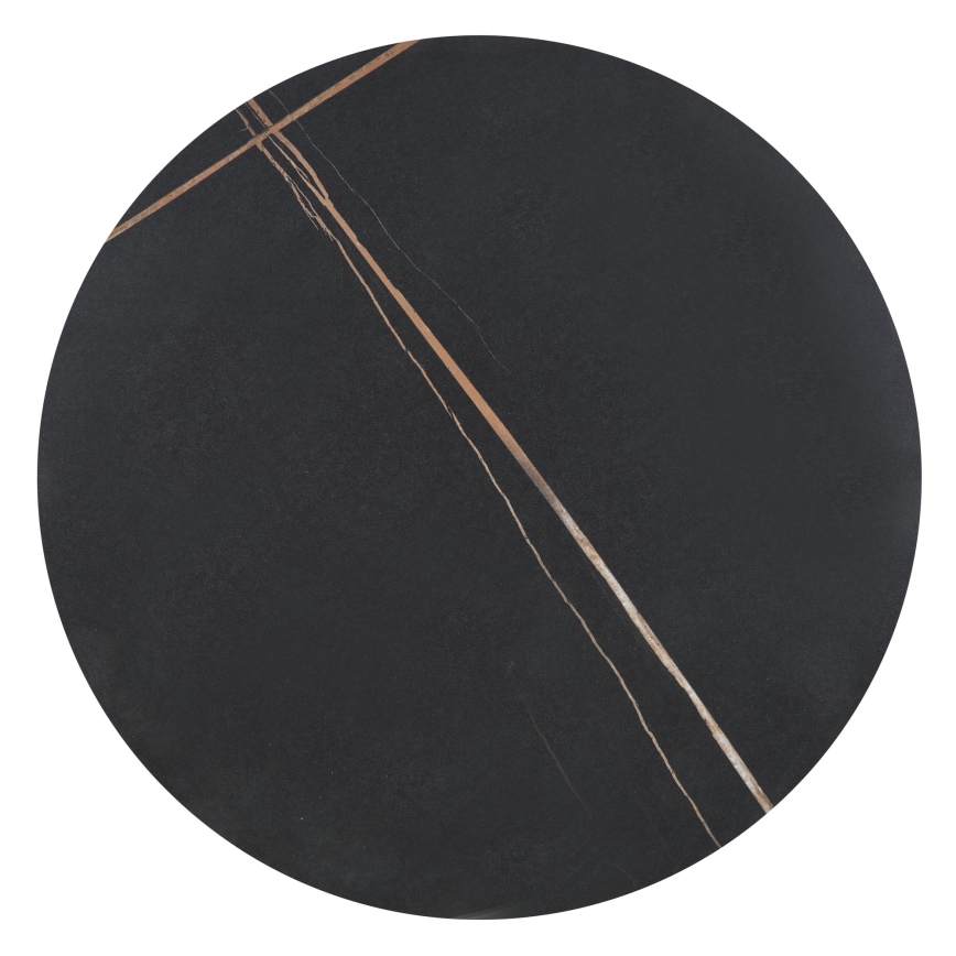Mesa de centro VERO Ø 50 cm preta/dourada
