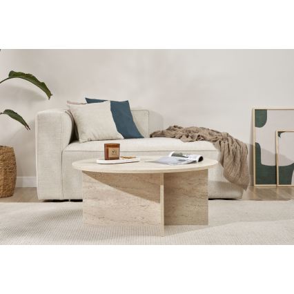 Mesa de centro VERUM Ø 90 cm bege