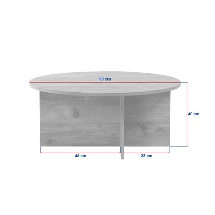 Mesa de centro VERUM Ø 90 cm bege