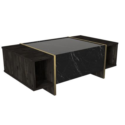 Mesa de centro VEYRON 37,3x103,8 cm preto/ouro