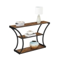Mesa de consola ELDUR 120x30 cm castanho/preto