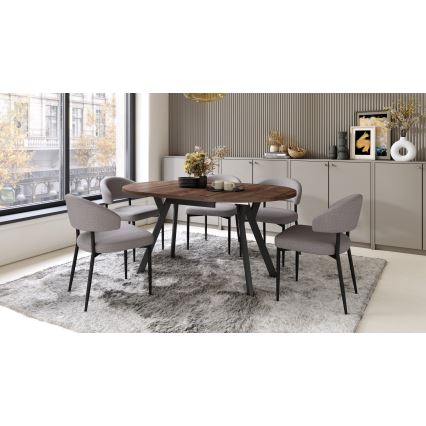 Mesa de jantar ARTUR carvalho/preto