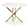 Mesa de jantar ESTEN 100 cm branca/dourada