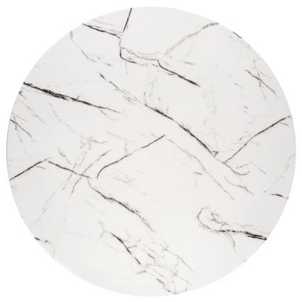 Mesa de jantar ESTEN 100 cm branca/dourada