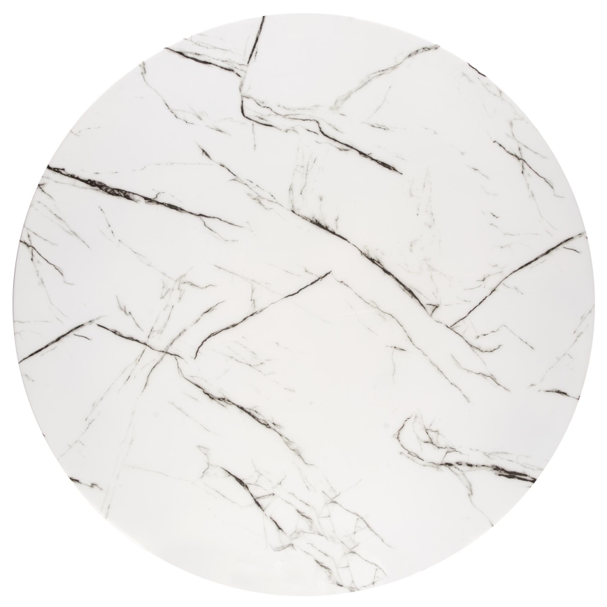 Mesa de jantar ESTEN 100 cm branca/dourada